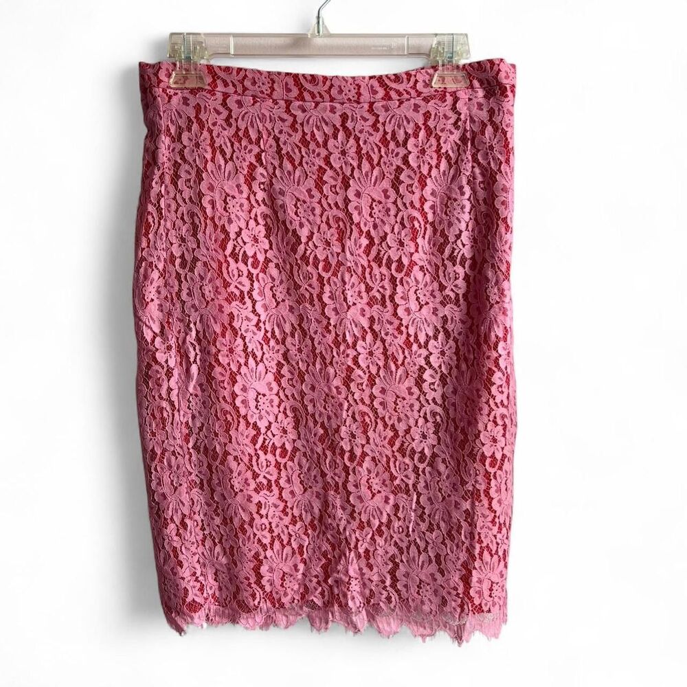 DVF Women's Pink Pencil Skirt